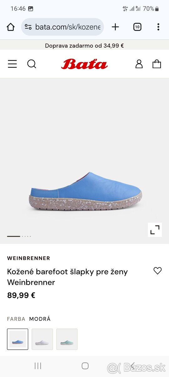 predam celokozene Barefoot šľapky Weinbrenner - 7