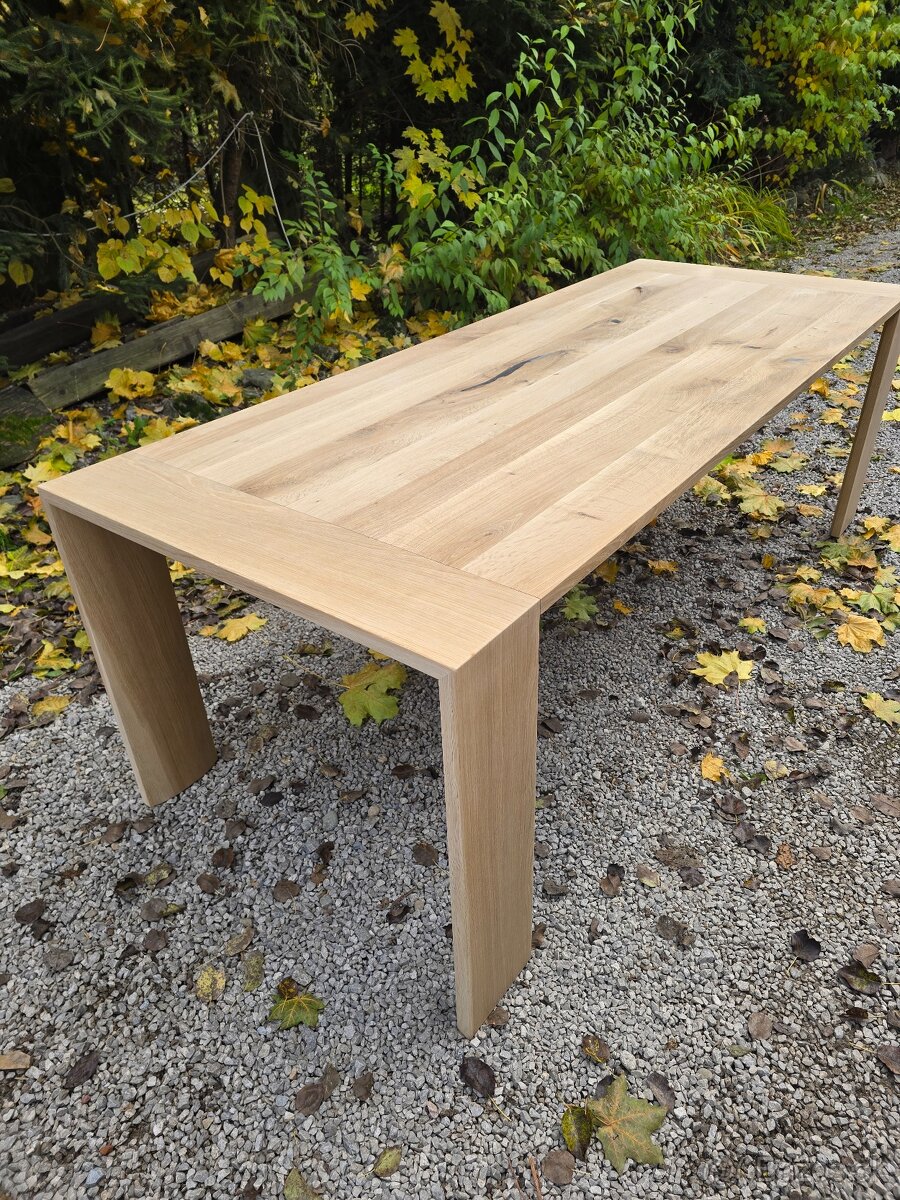 Jedálenský dubovy stôl, masív dub 2200x880,750 - 7