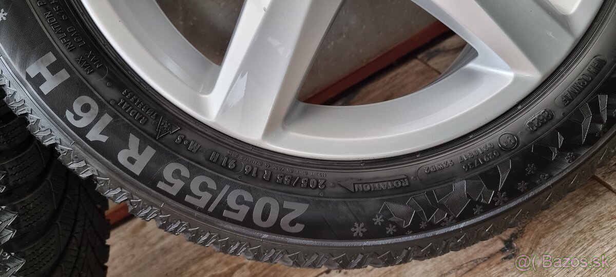 Predám zimné pneumatiky na VW elektronoch 5x112 r16 205/55 - 7
