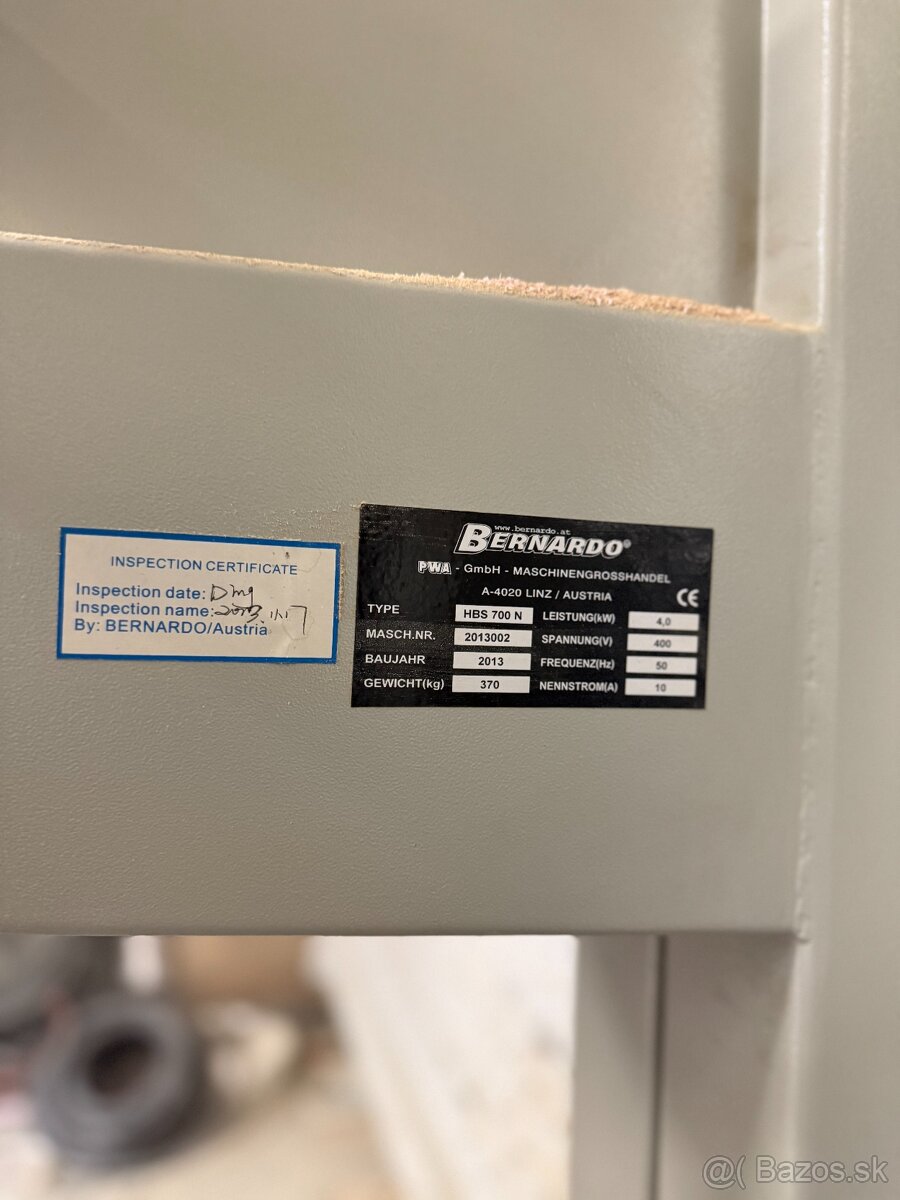 Profesionálna pásová píla BERNARDO HBS 700 N - 7