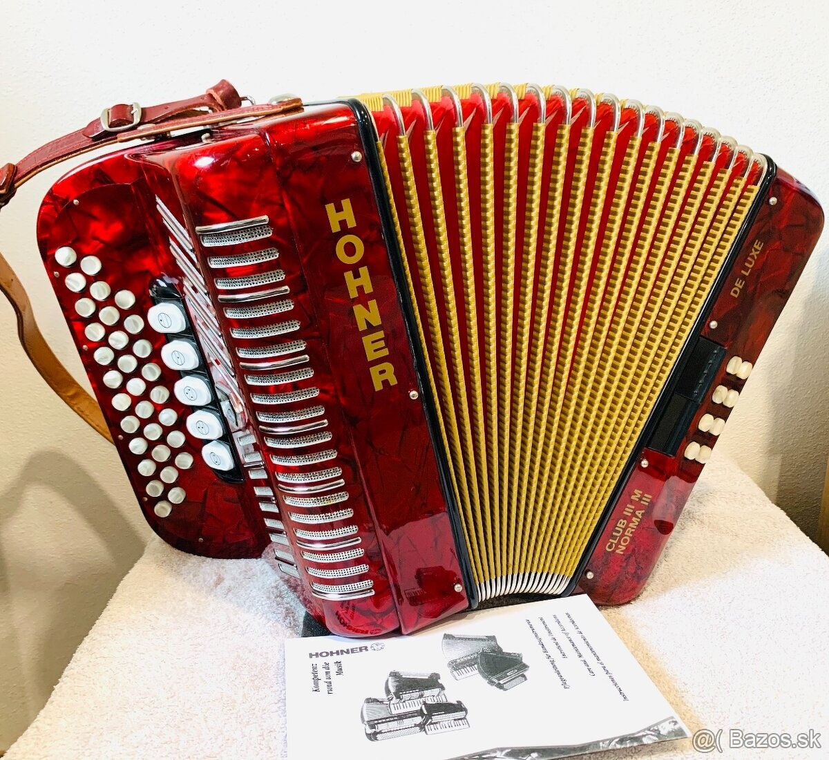 Predám krásnu heligónku/ diatonickú harmoniku Hohner NORMA D - 7