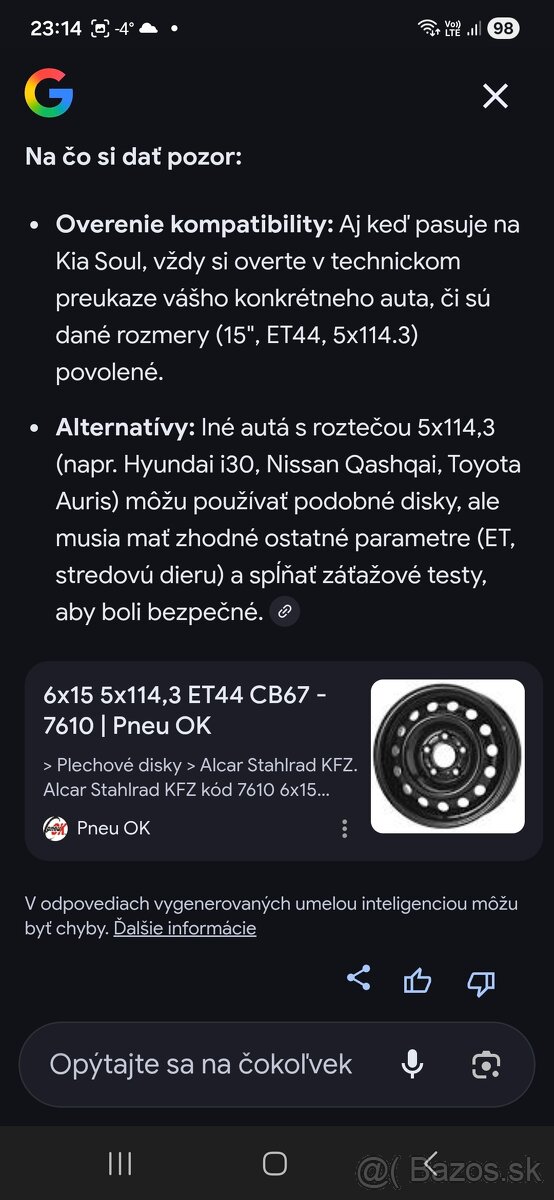 Plechove disky 15" 6J×15 H2 ET44 - 7