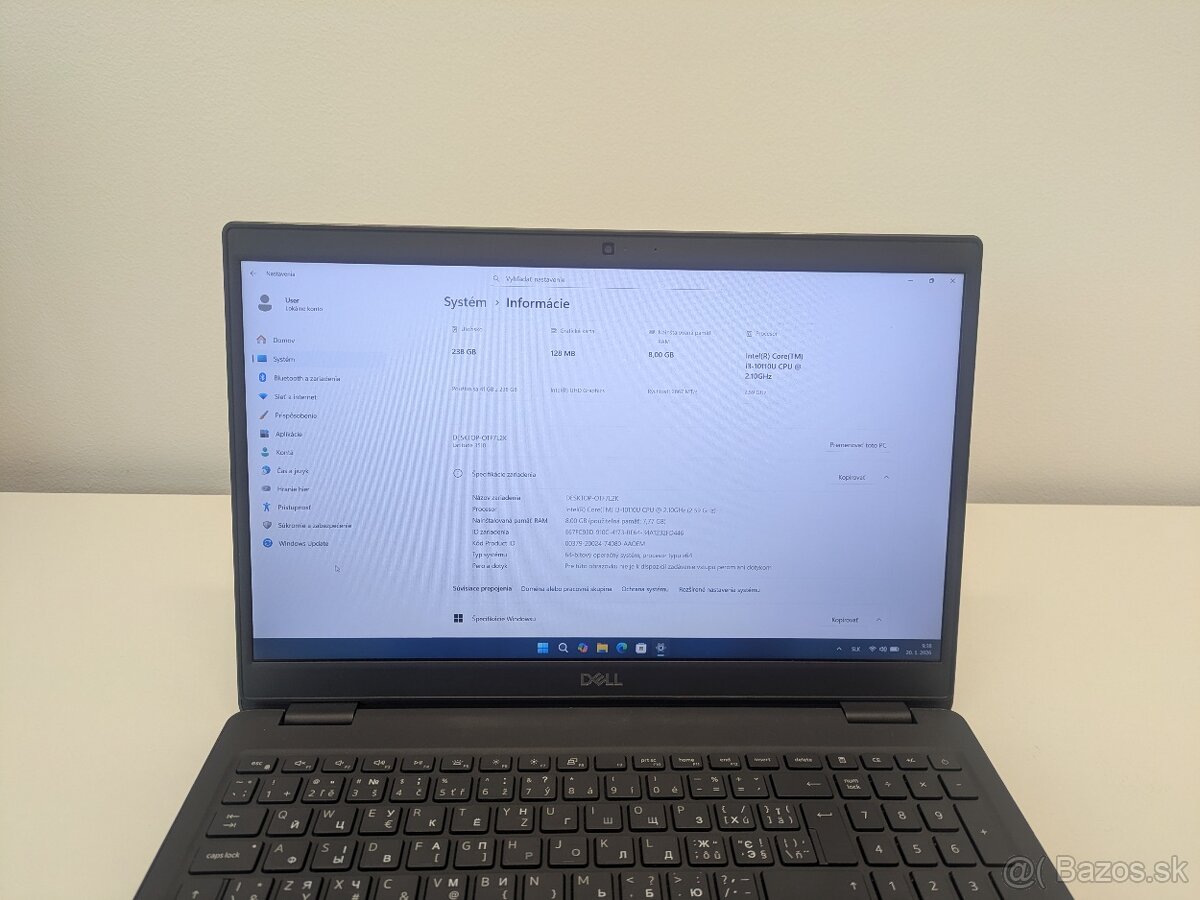 Dell Latitude 3510 (Core i3 10th gen / 8 Gb Ram / 256 SSD) - 7
