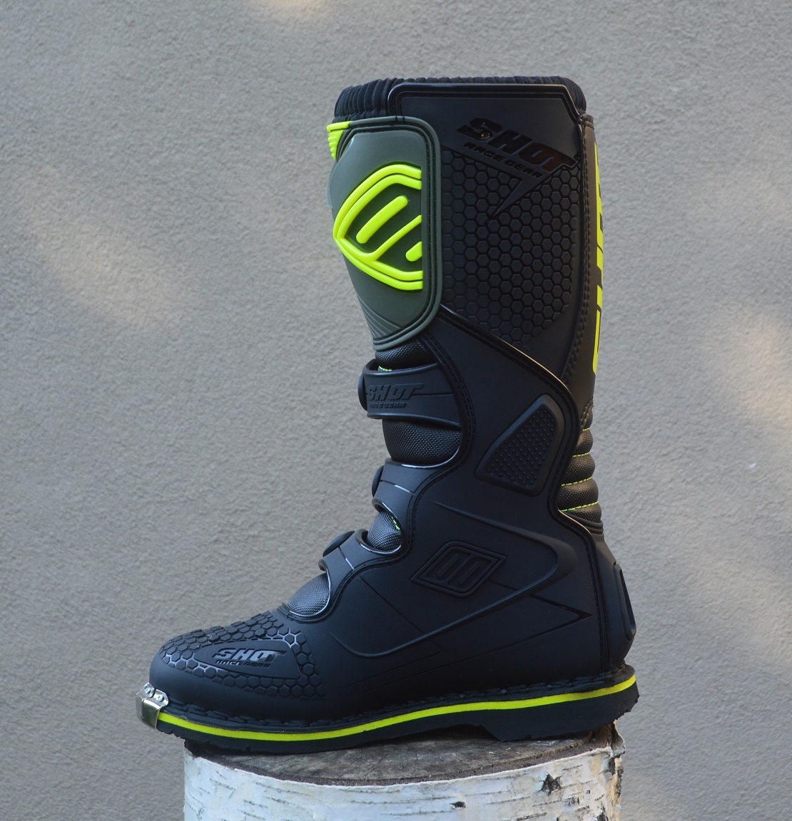 Čižmy topánky SHOT sivé camo žlté - 7