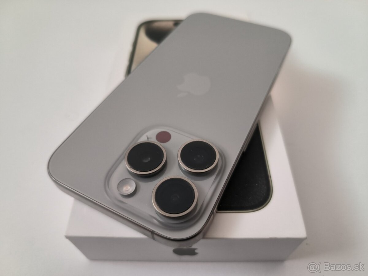 apple iphone 15 PRO 256gb Natural Titanium / Batéria 89% - 7
