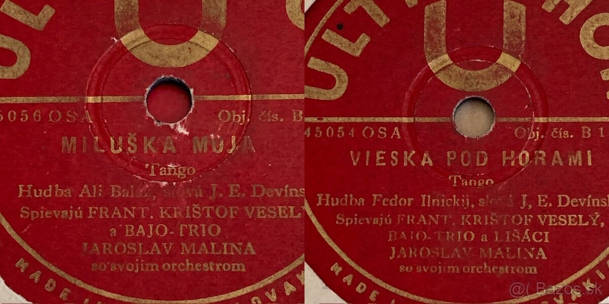 Predám Šelakové platne - František Krištof Veselý G.Dusík .. - 7