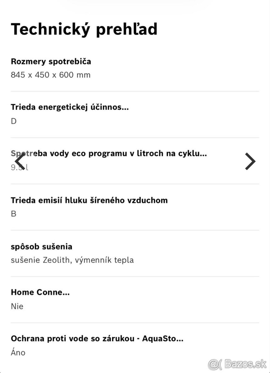Bosch umyvacka riadu Series 6 - 7