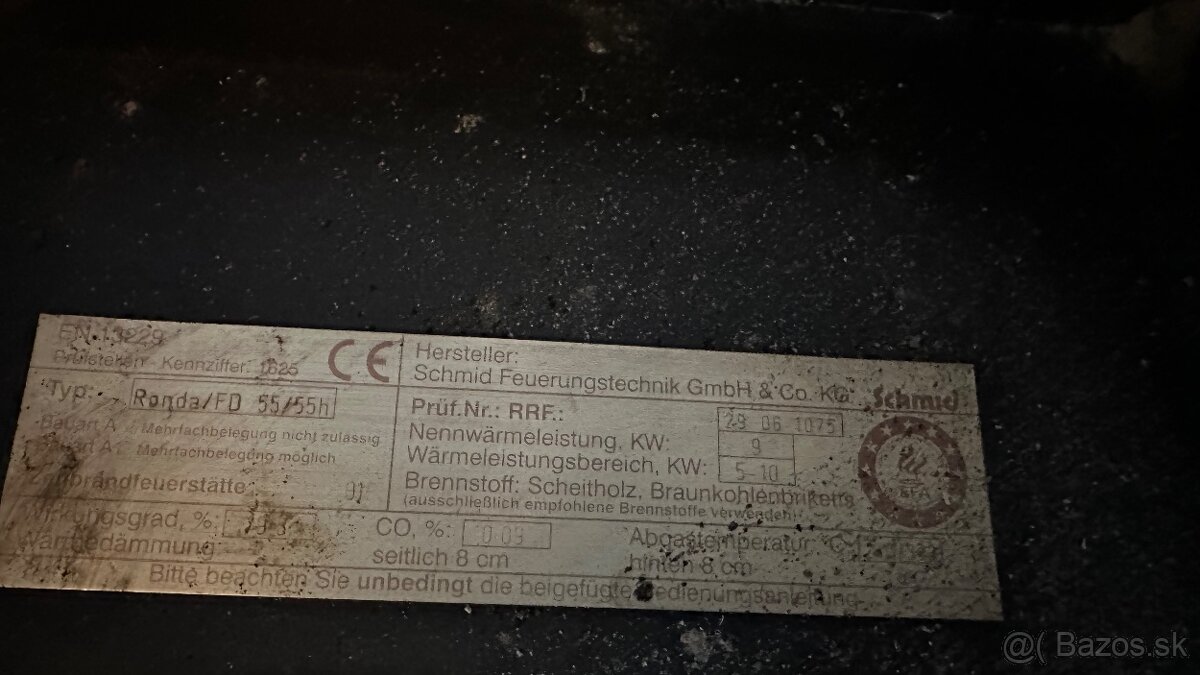 Predam krb Schmid Ronda FD55. Výkon 9 KW vyborny stav.Vďaka - 7