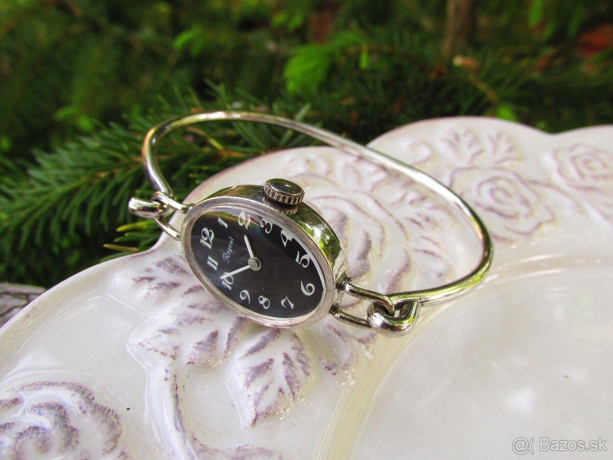 Strieborné mechanické hodinky Regent, Ag 835 - 7