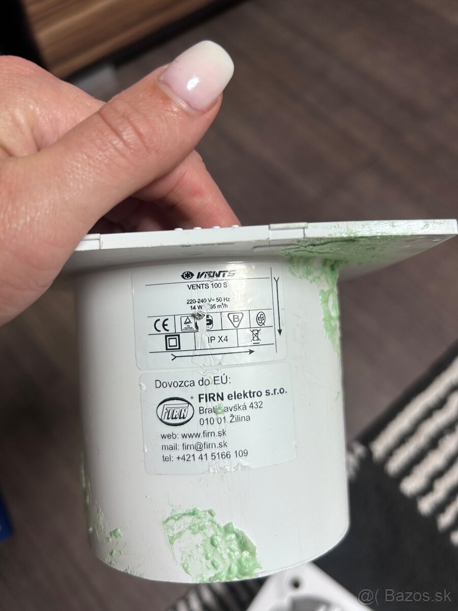 Ventilátor WC Kúpeľňa + predný panel - 7