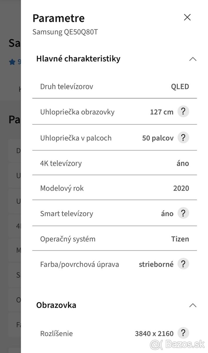 Samsung QLED 50” 4K UHD - 7