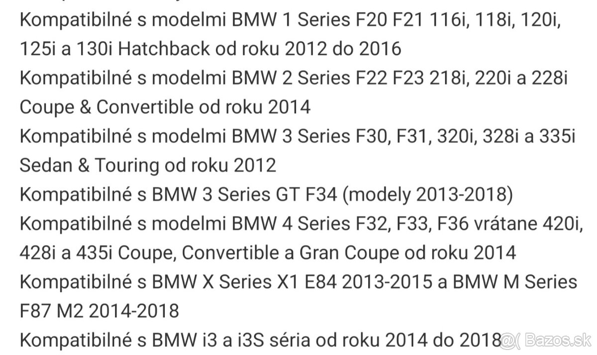 Kryty speťakov BMW - 7