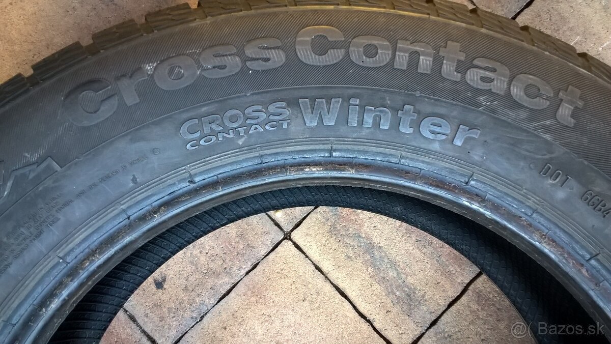 2 ks ZIMNÉ 195/70 R16 94H CONTINENTAL cca 8 mm LEN 15-€/kus - 7