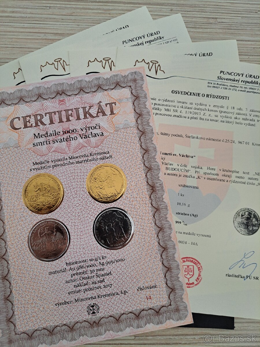 AG + AU Sada Zavraždenie sv. Václava 1929/R17 RR - 7