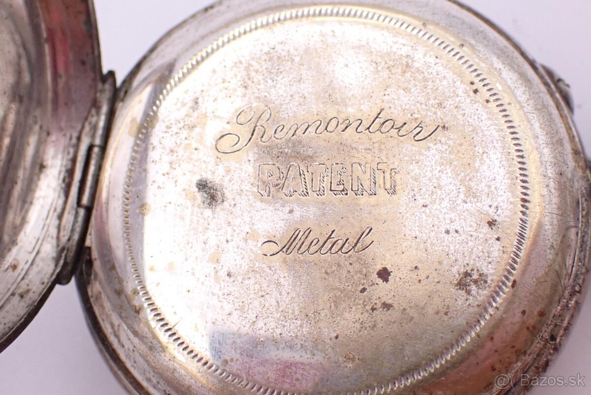 Starožitné dvoupláštové stříbrné zdobené kapesní hodinky. - 7