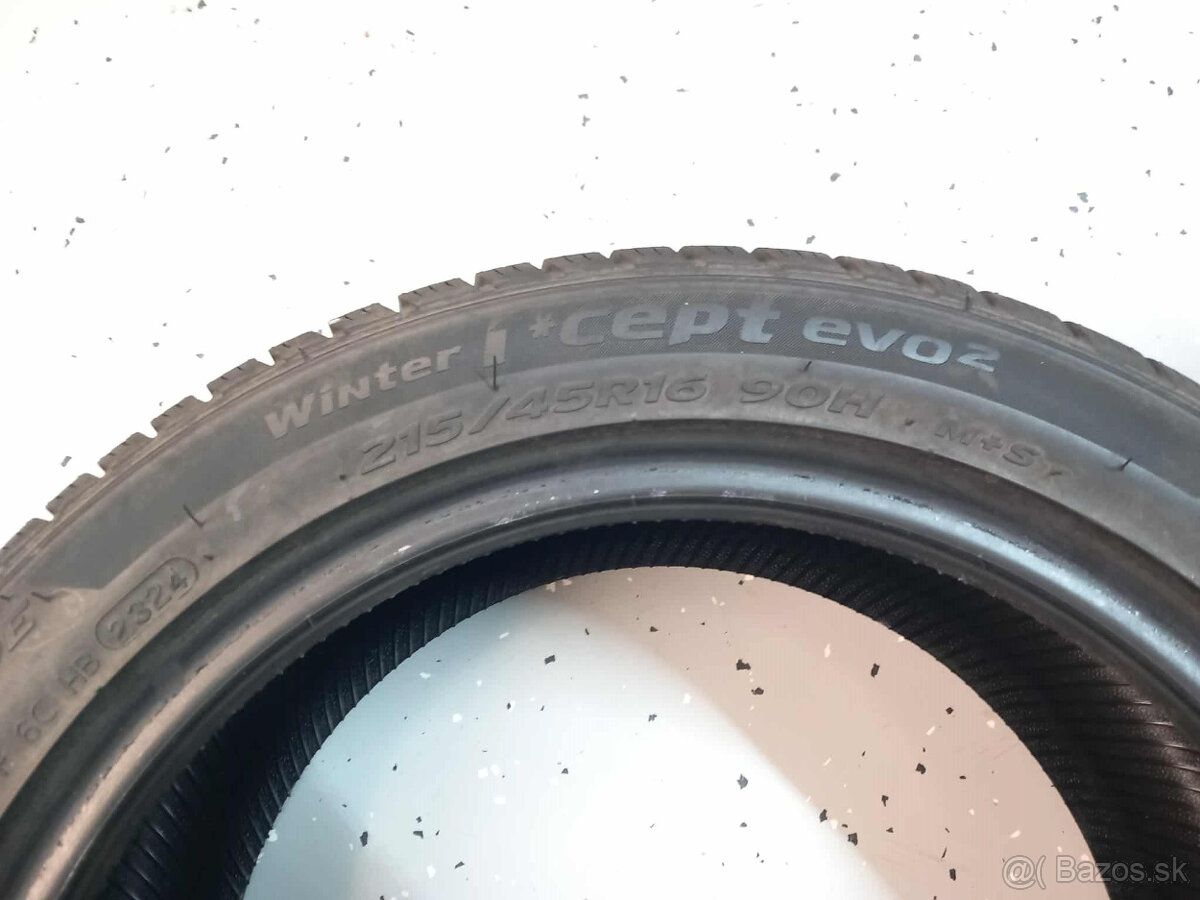 215/45 R16 90H M+S zimné Hankook 2kusy ako nové - 7