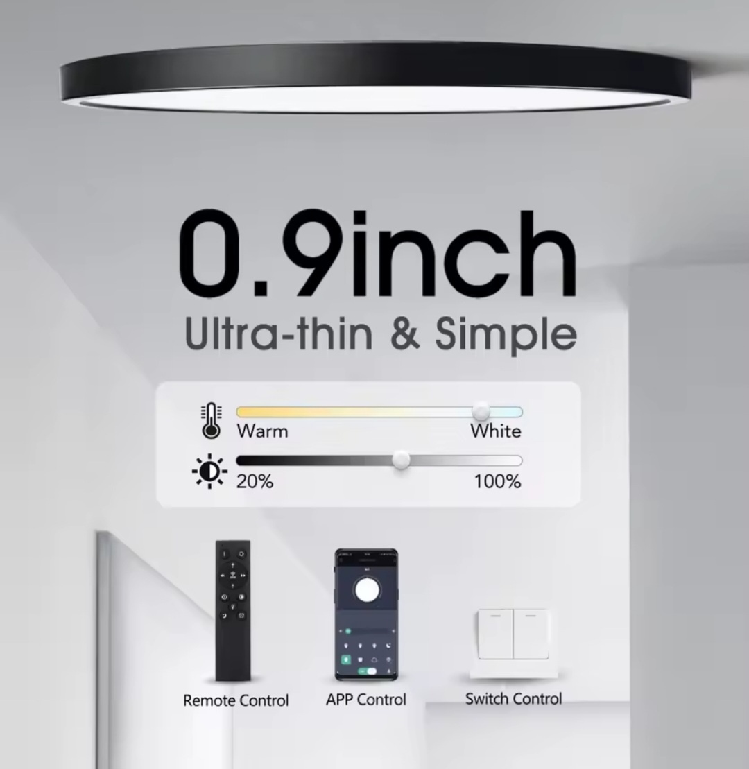 Tenučké Stropné Svietidlo MARPOU 24W/38W - 23cm/40cm - 7