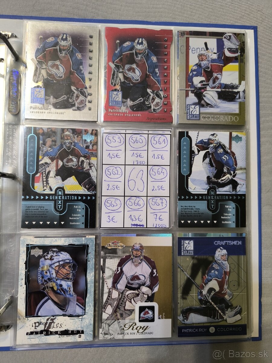 Hokejové kartičky - Patrick Roy 3 - 7