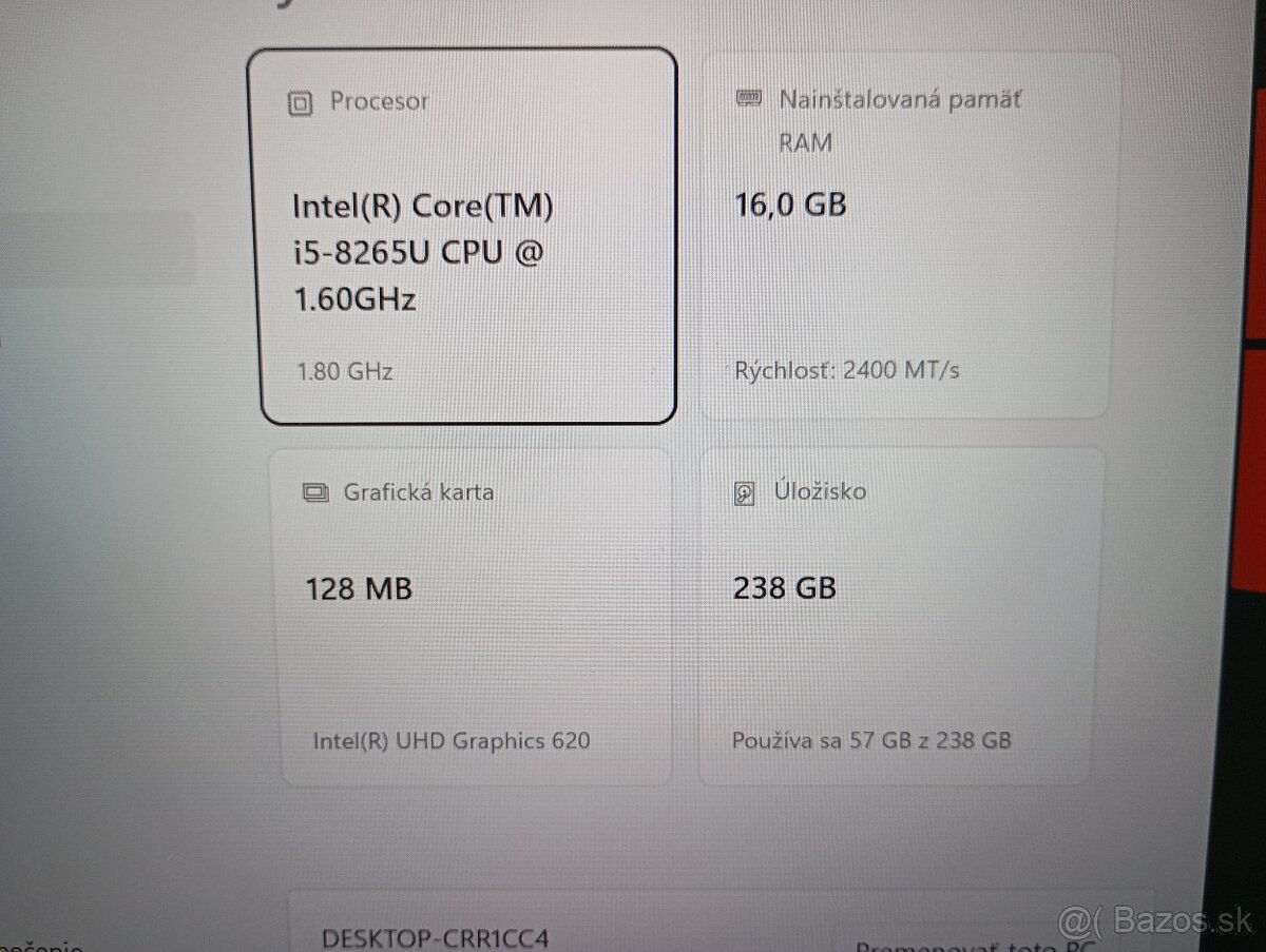 predám Lenovo thinkpad L490 / Intel core i5 / ssd / 16gb ram - 7