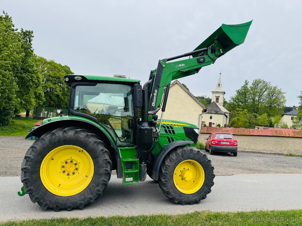 John Deere 6130R + celny nakladac Quicke - 7