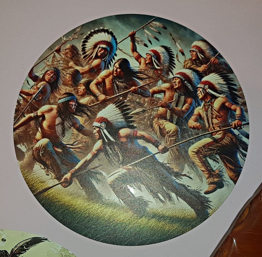 INDIAN plechová retro tabuľa 20x20cm - 7