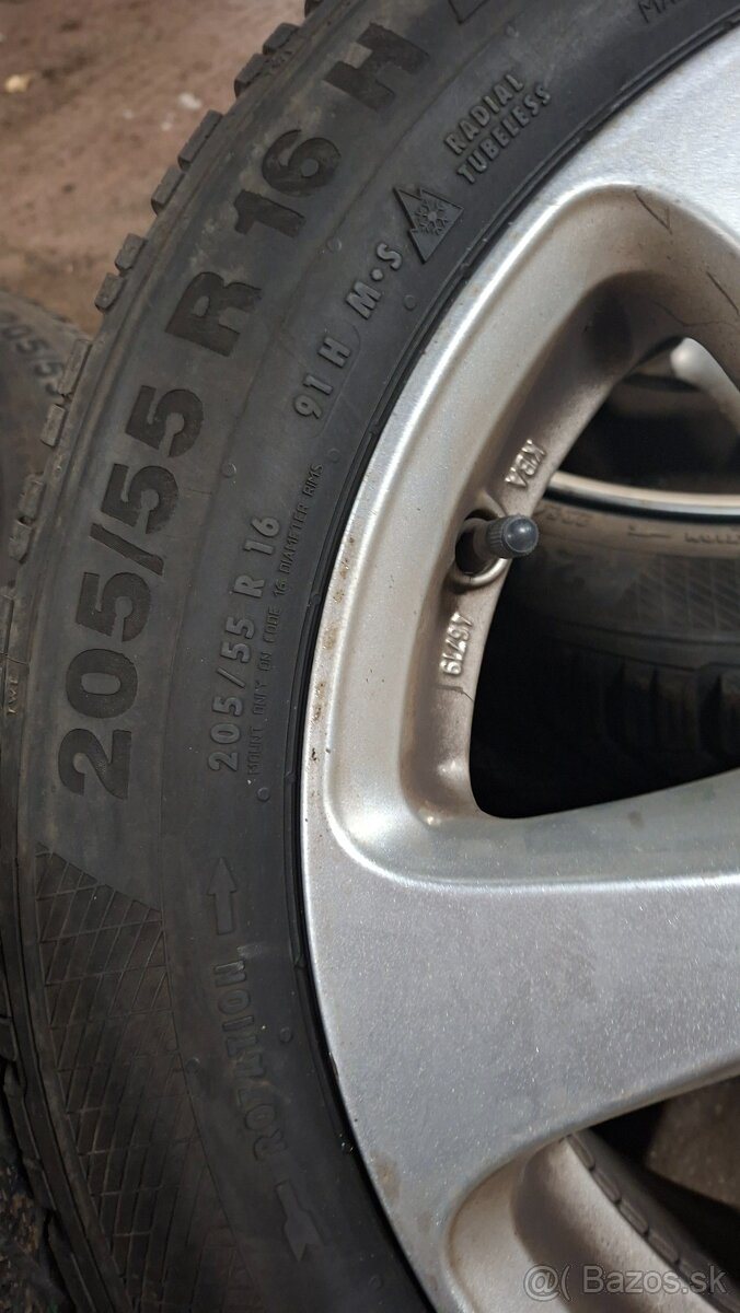 ALU disky 5x112 R16 + zimné pneumatiky 205/55 R16 - 7