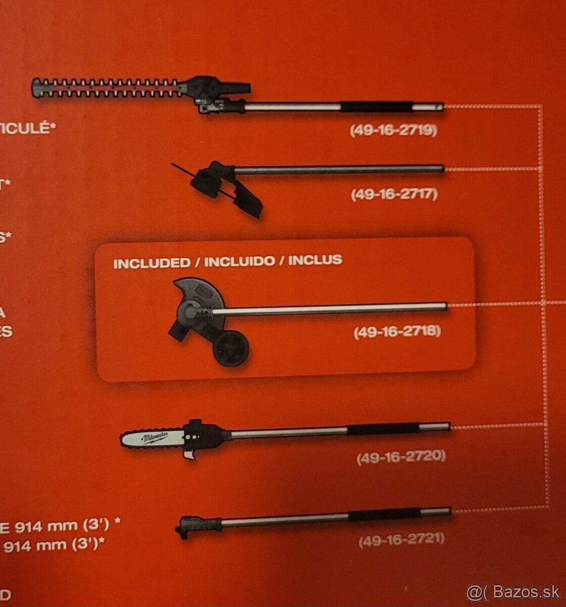 Milwaukee M18 FOPH nádstavce na krovinorez - 7