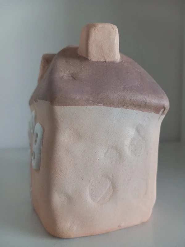 Sada 3ks ručne robené keramické domčeky na sviečku - 7