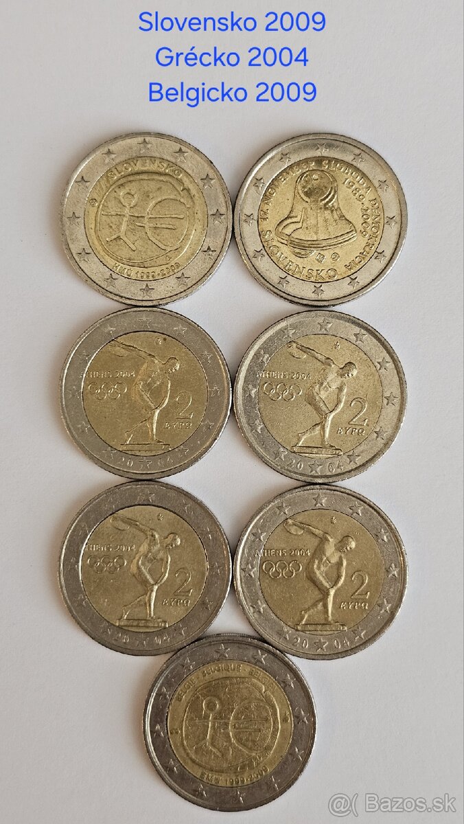 Obehové pamätné 2€ mince EÚ - 7