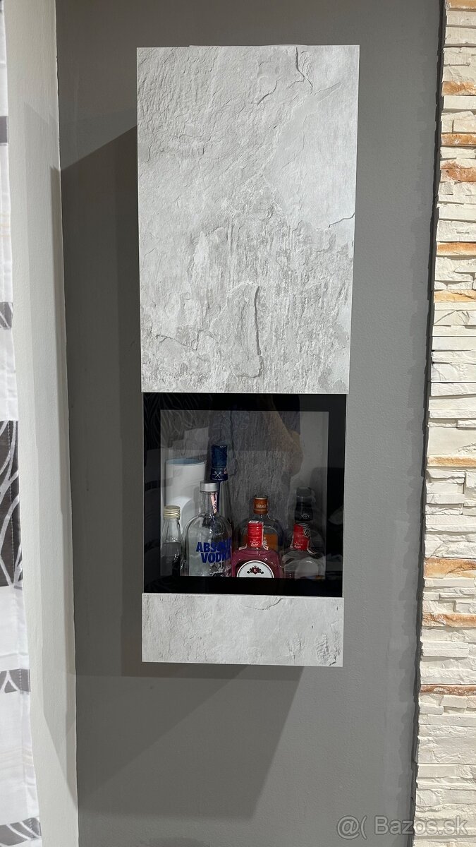 Obývacia stena svetlý betón - 7