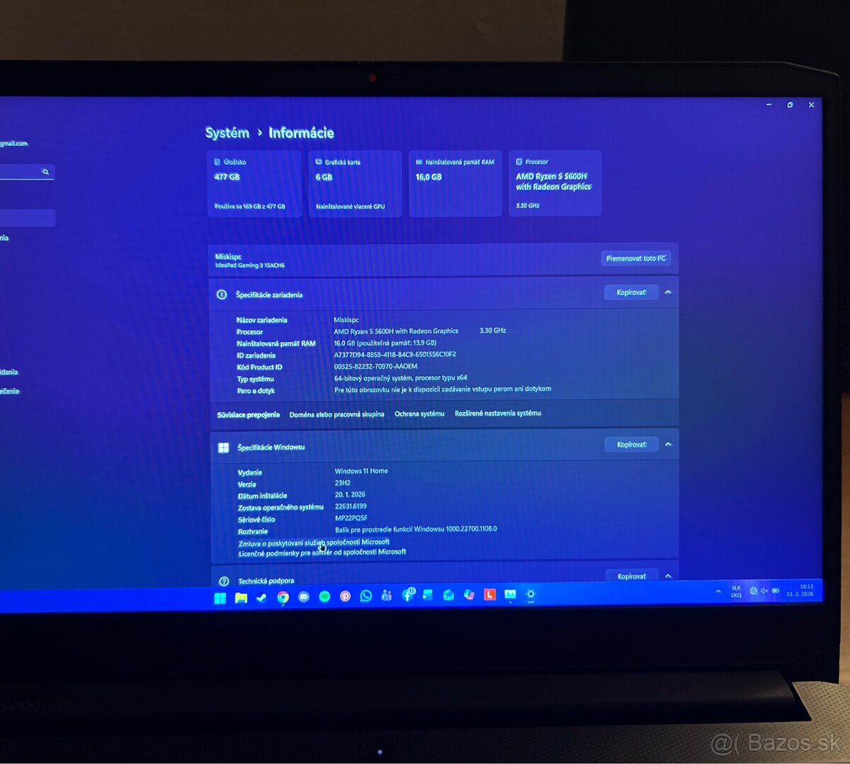 Lenovo Ideapad Gaming 3 - 7