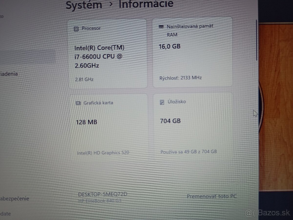 Hp elitebook 840 G3 / 16gb ram / Intel core i7 / Windows 11 - 7