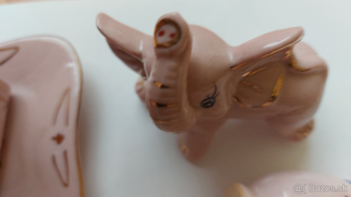 Ružový mini porcelán a miniaturky - 7