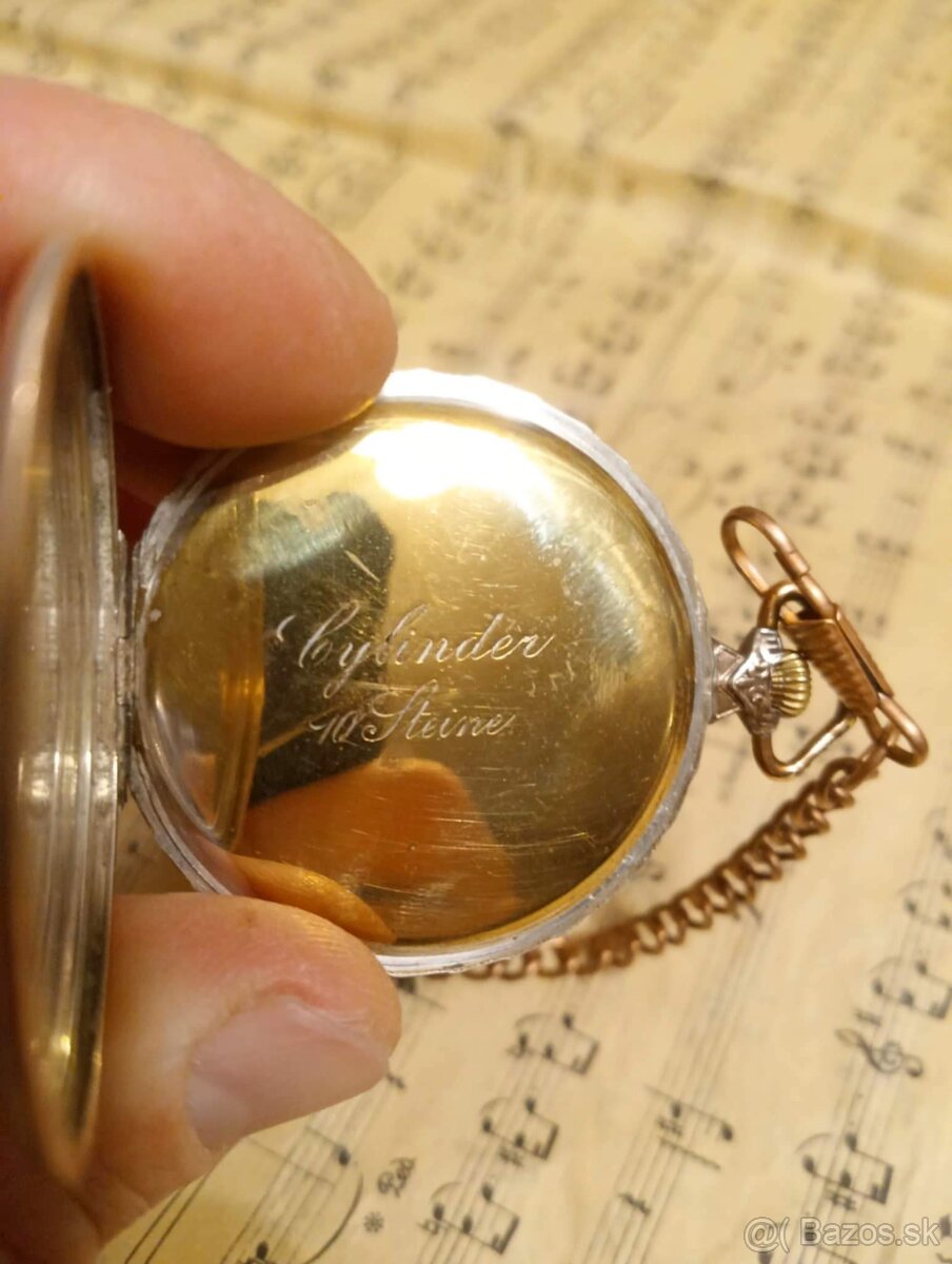 Strieborné ART-DECO hodinky v peknom stave - 7