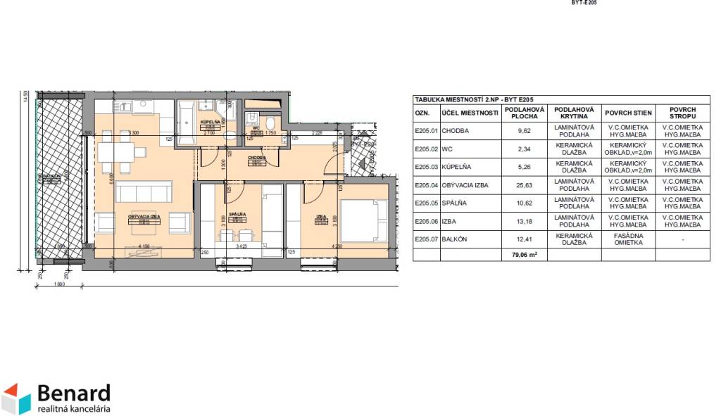 NAD KOVANCOM 3 IZBOVÝ BYT, 2.NP, 79,06 - 7