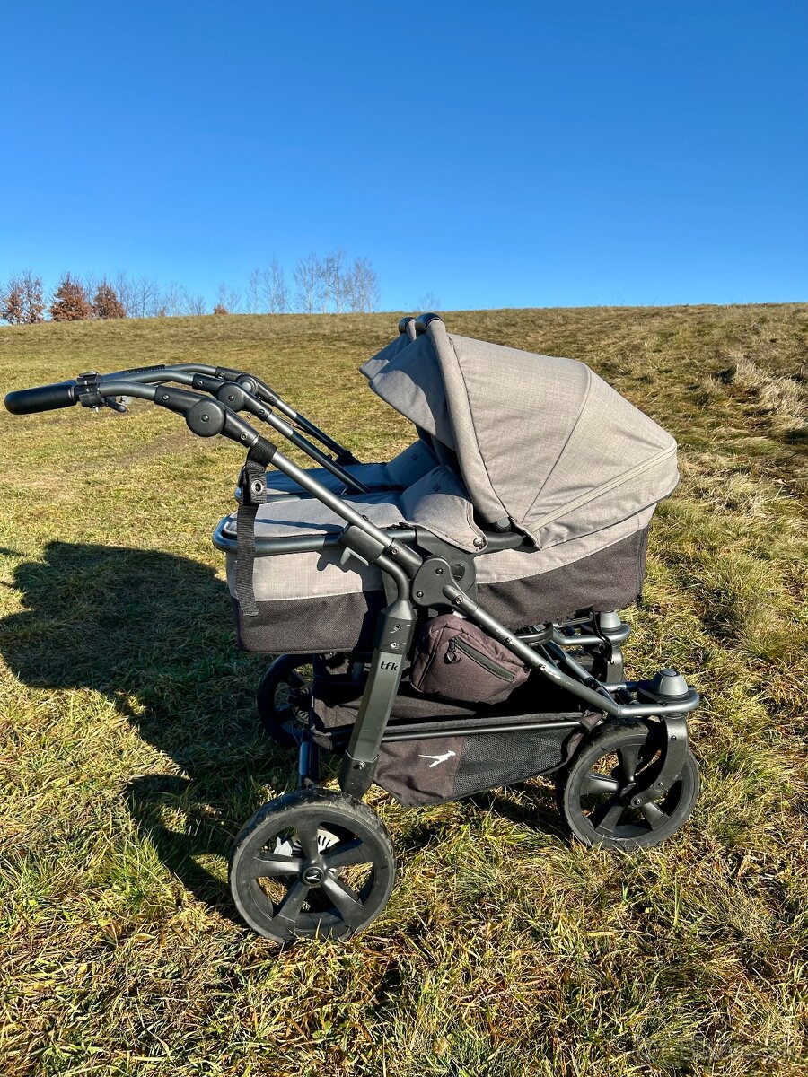 TFK duo combi kočík pre dvojičky / súrodenecký kočík - 7