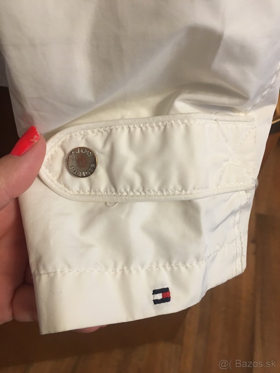TOMMY HILFIGER originál snehobiela/damska bundicka L - 7