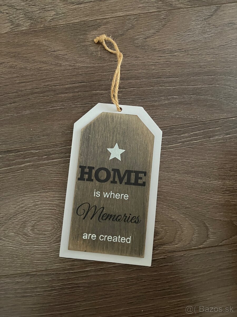 Drevena dekoracia zavesna a držiak na servitky - 7