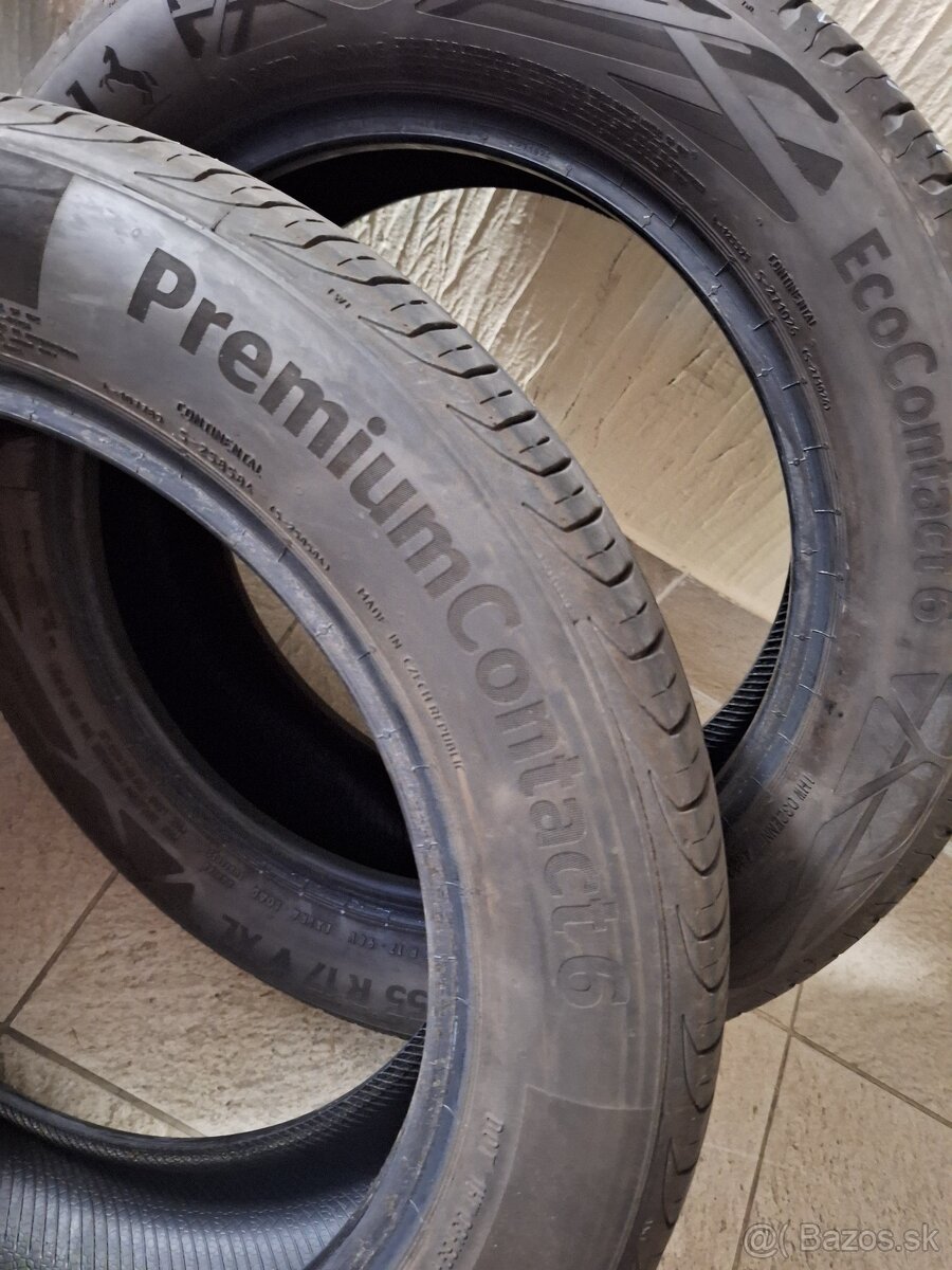 Predám letne pneumatiky 215/55r17 Contimental - 7