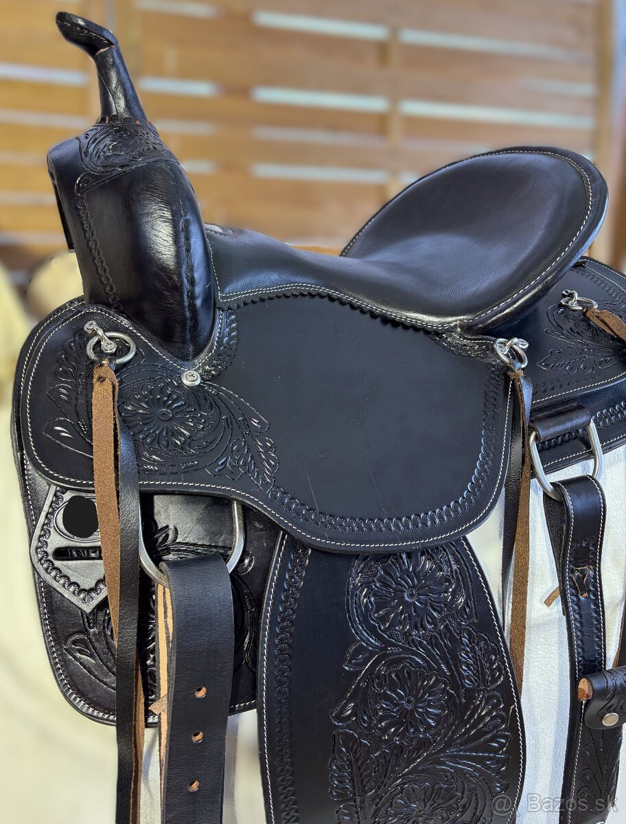 Westernový sedlový komplet 5) černý - 7