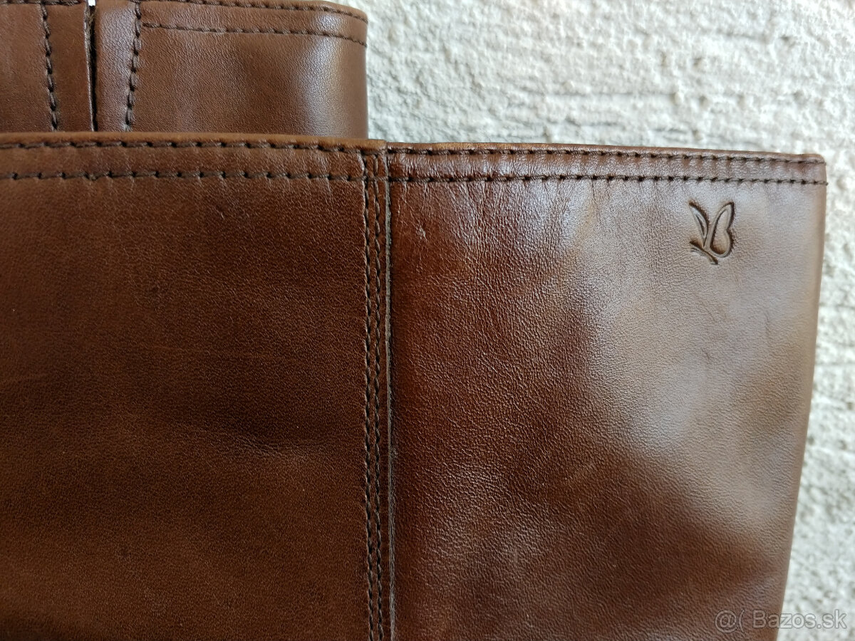 Zateplene kozene cizmy, gastanova farba, velkost 39 - 7