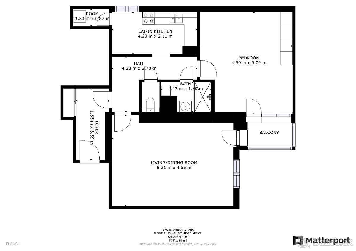 2i.byt 75m, Svetlá ul.,pri Horskom parku, loggia, výhľad,TOP - 7