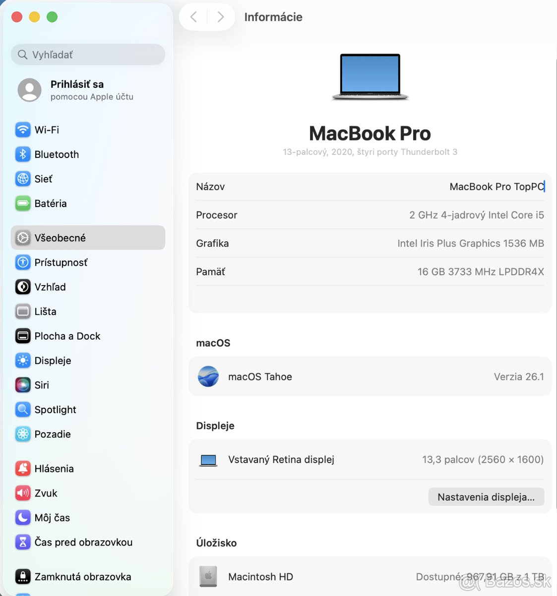 MacBook Pro 13" 2020 CTO 16GB/1TB Silver + ZÁRUKA - 7