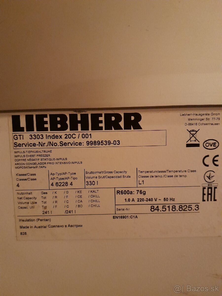 Truhlicová mraznička Liebherr - 7