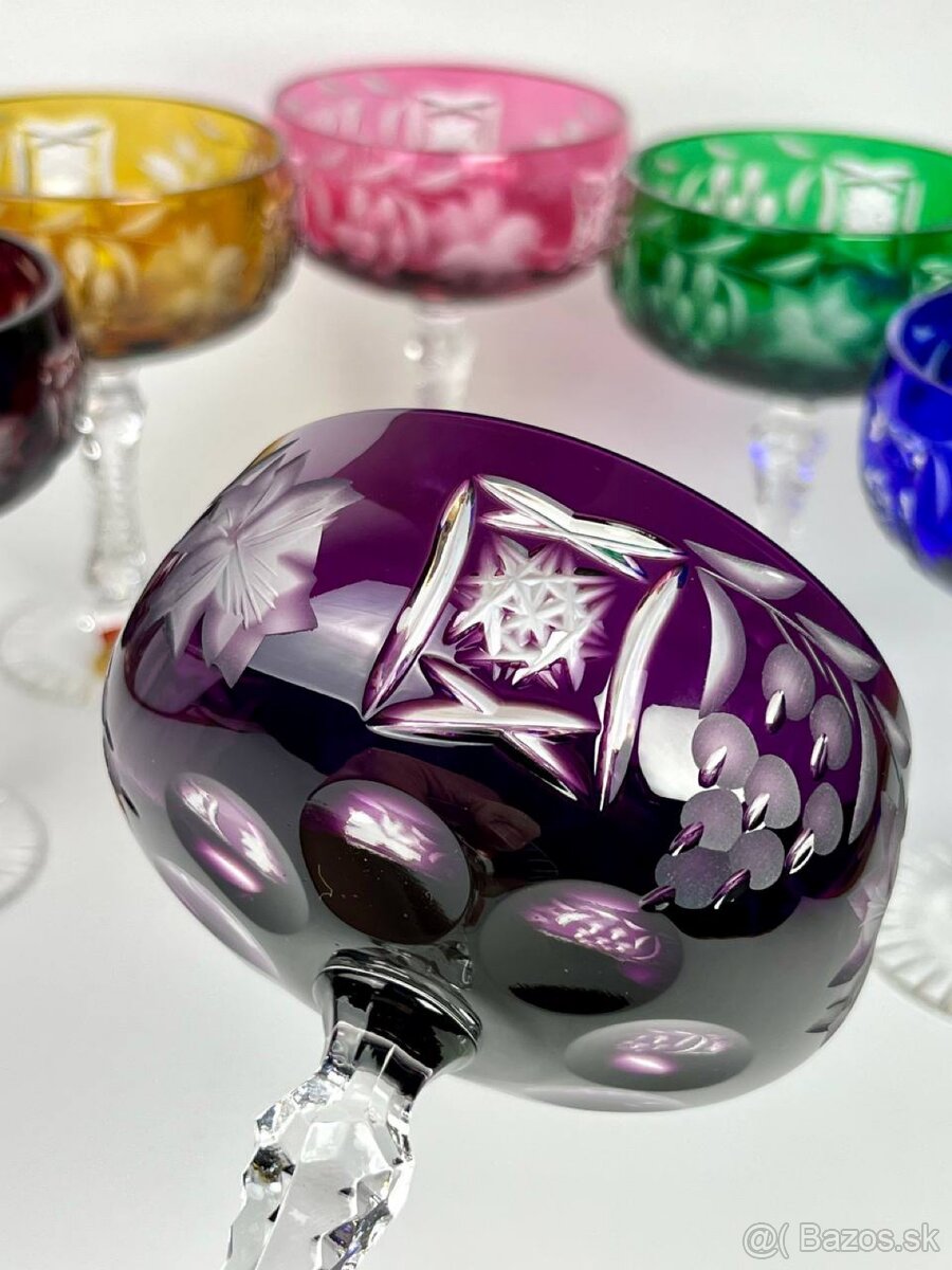 Krištáľové poháre kremánky Anna Hutte Traube - 7