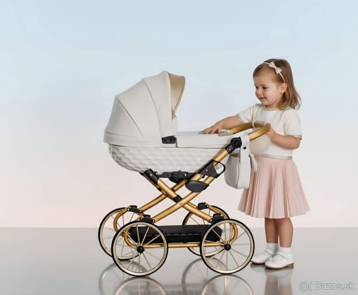 Detský retro kočík pre bábiky - 7