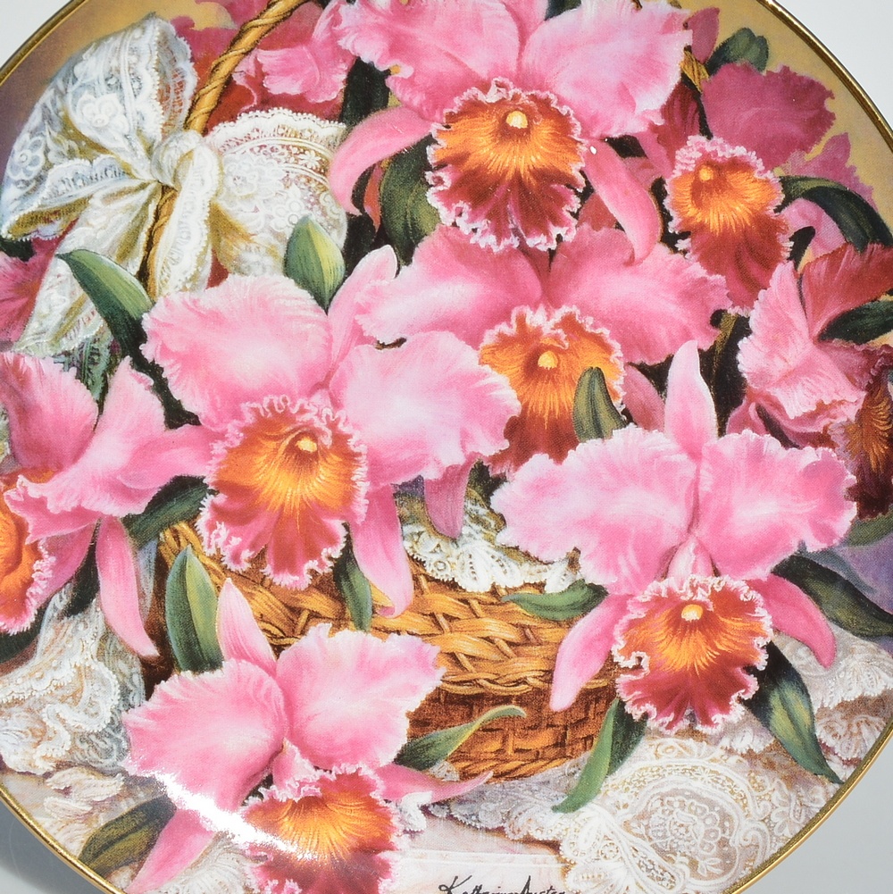 Taniere plné kvetov - zberateľské porcelánové taniere - 7