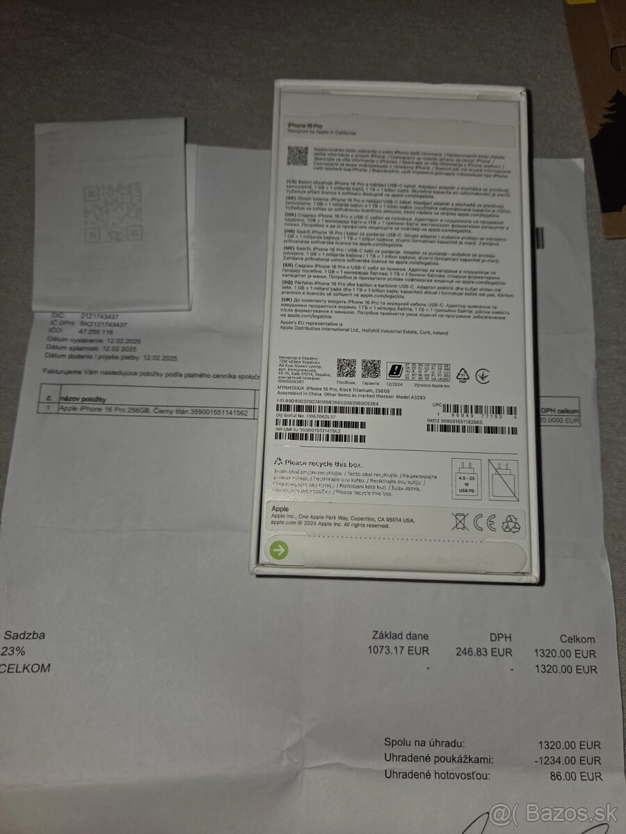 iPhone 16 Pro,Black Titanium,256GB,top stav,zaruka 13mes. - 7