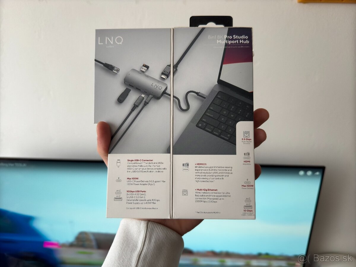 USB HUB 8k LINQ BYELEMENTS 8K HDMI 2.5GB ethernet - 7