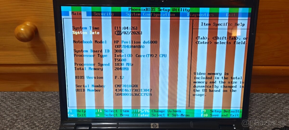Predám notebook HP Pavilón Entertaiment 2CB7010GX10 - 7